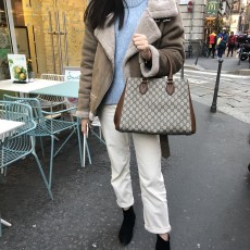 [세일]구찌 수프림 레더 토트 숄더백 GUCCI SUPREME LEATHER TOTE SHOULDER BAG 453704 KHNKG