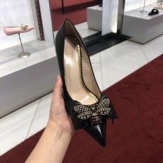 [추가세일] 구찌 퀸 마가렛 보우 디테일 레더 펌프스 GUCCI QUEEN MARGRETTE BOW DETAIL LEATHER PUMPS 496641