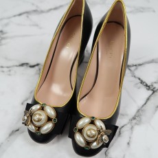 [추가세일] 구찌 진주 에뚜왈 펌프스 힐 GUCCI PEARL ETOUWAL PUMPS HEEL 474483 DMBS0